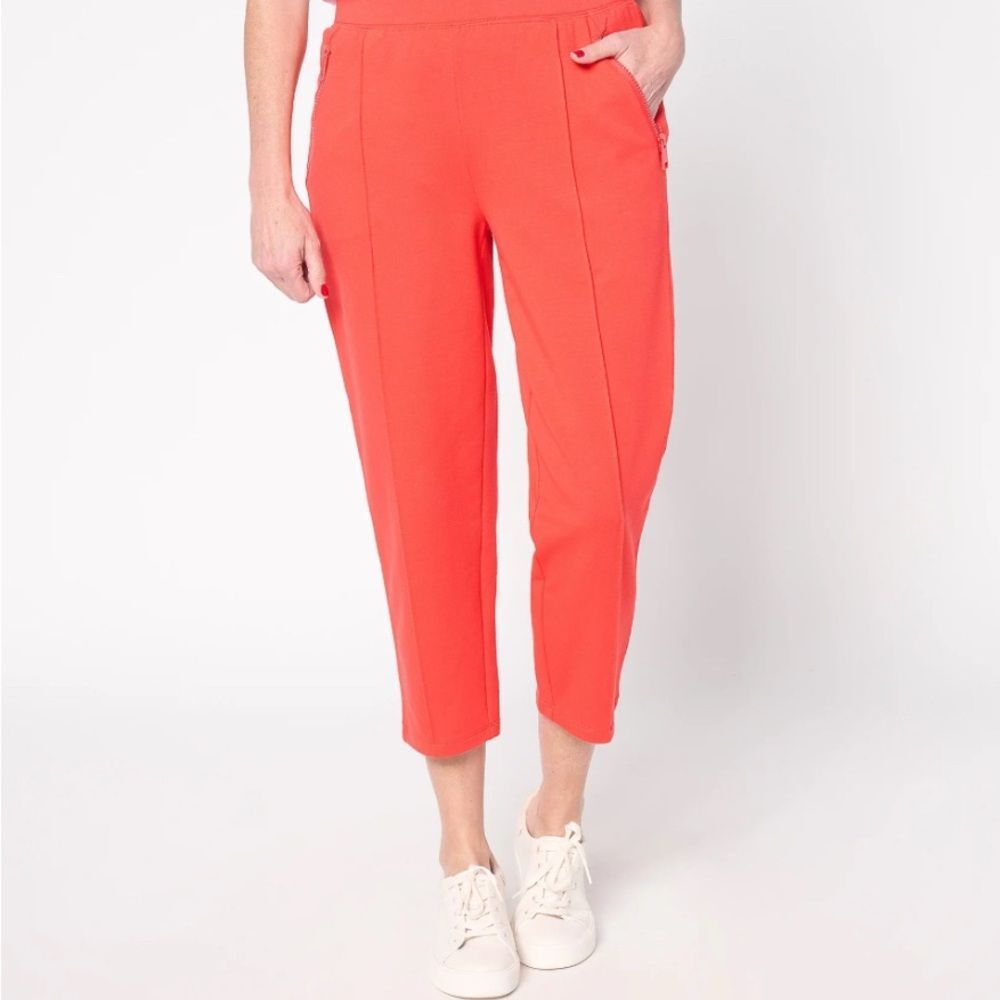 Denim & Co. Active French Terry Crop Pant XL